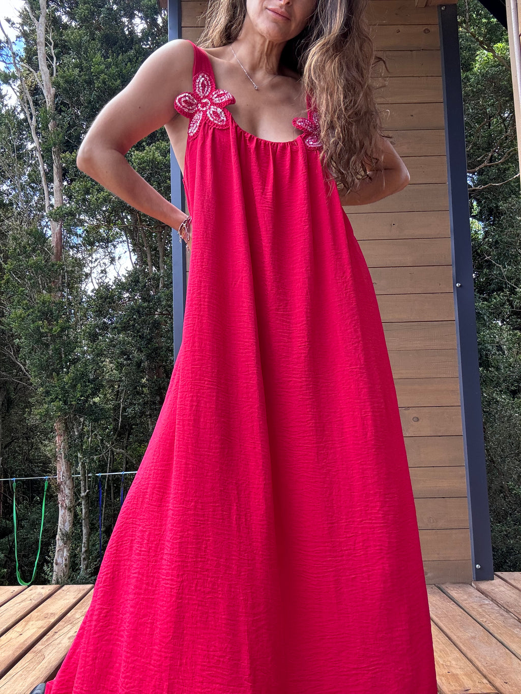 Vestido Flor rojo