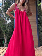 Vestido Flor rojo