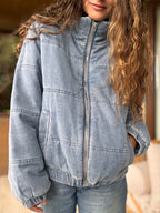 Chaqueta jeans acolchada