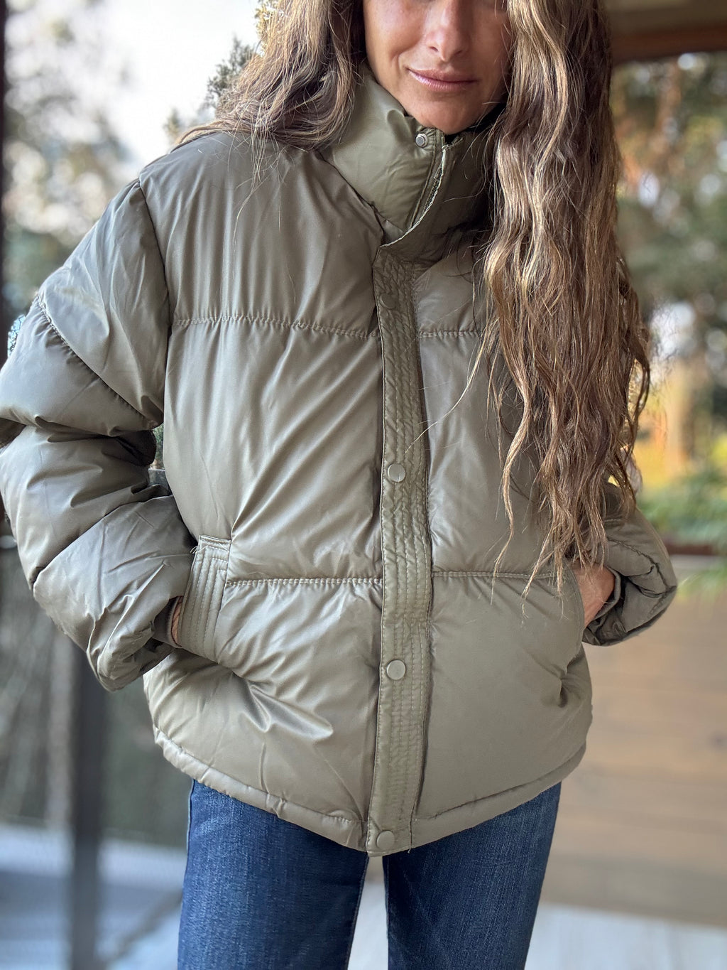 Parka impermeable verde