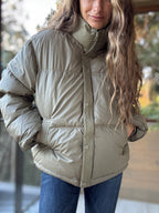 Parka impermeable verde