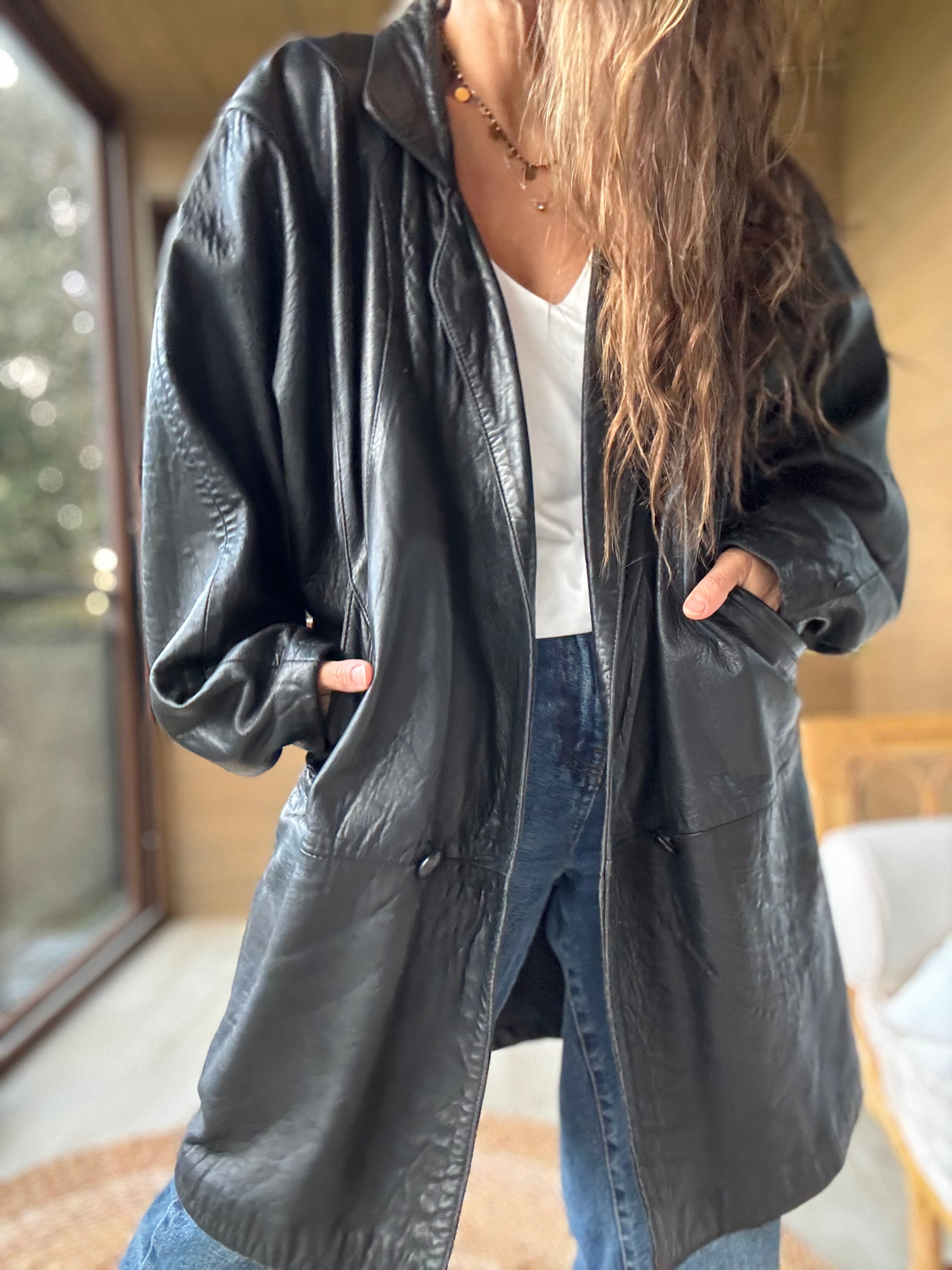 Chaqueta cuero legítimo 2
