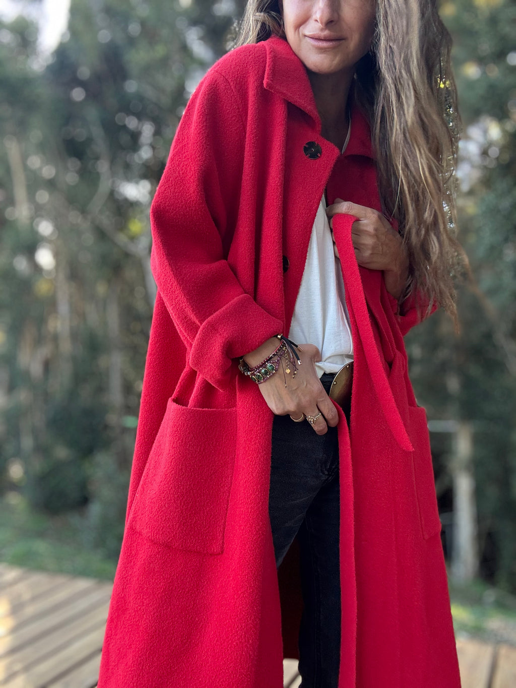 Abrigo Mery rojo