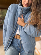 Chaqueta jeans acolchada