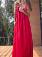 Vestido Flor rojo