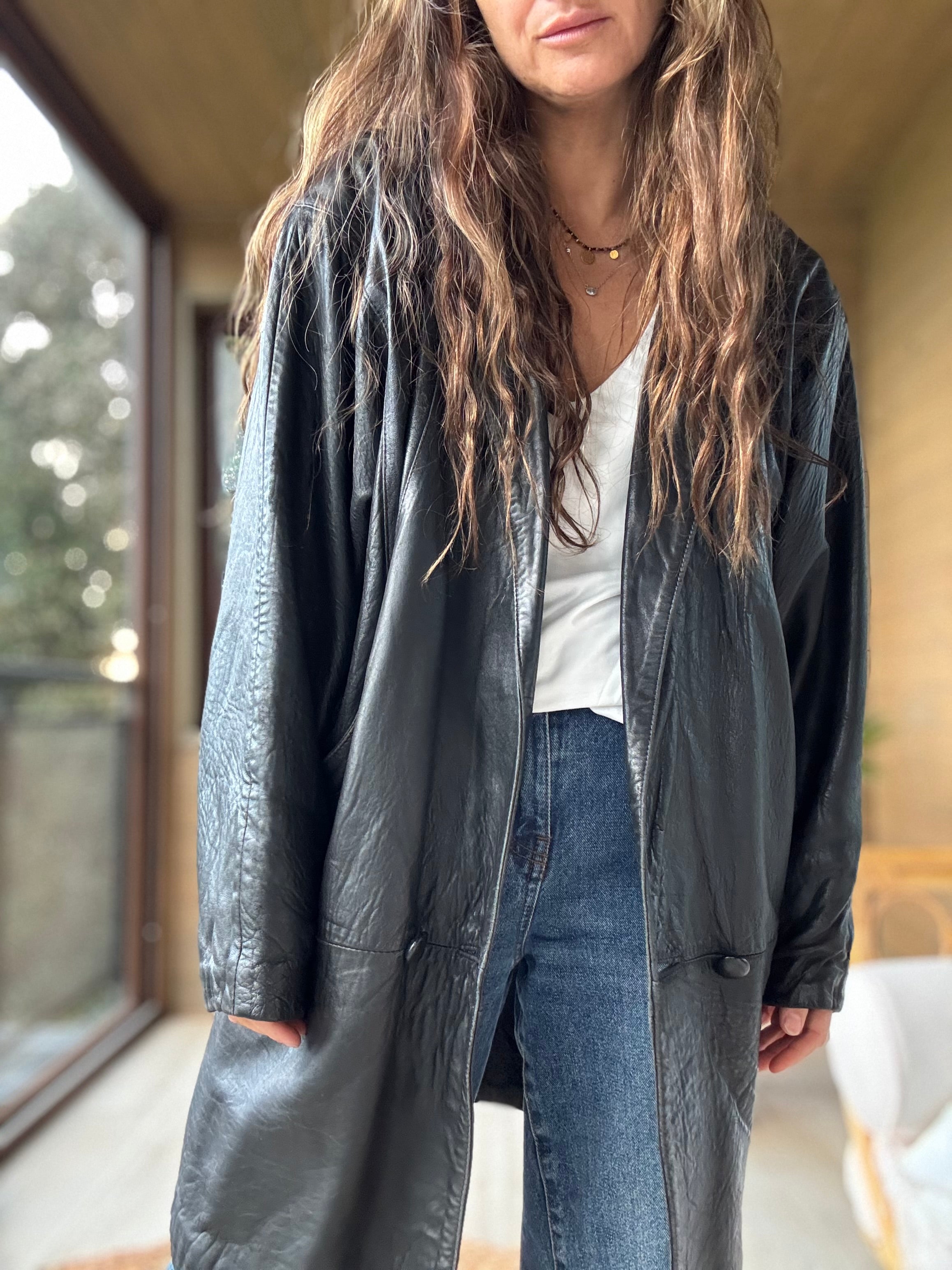 Chaqueta cuero legítimo 2