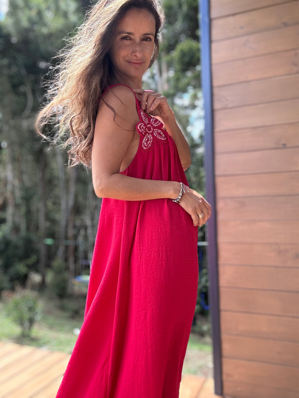 Vestido Flor rojo