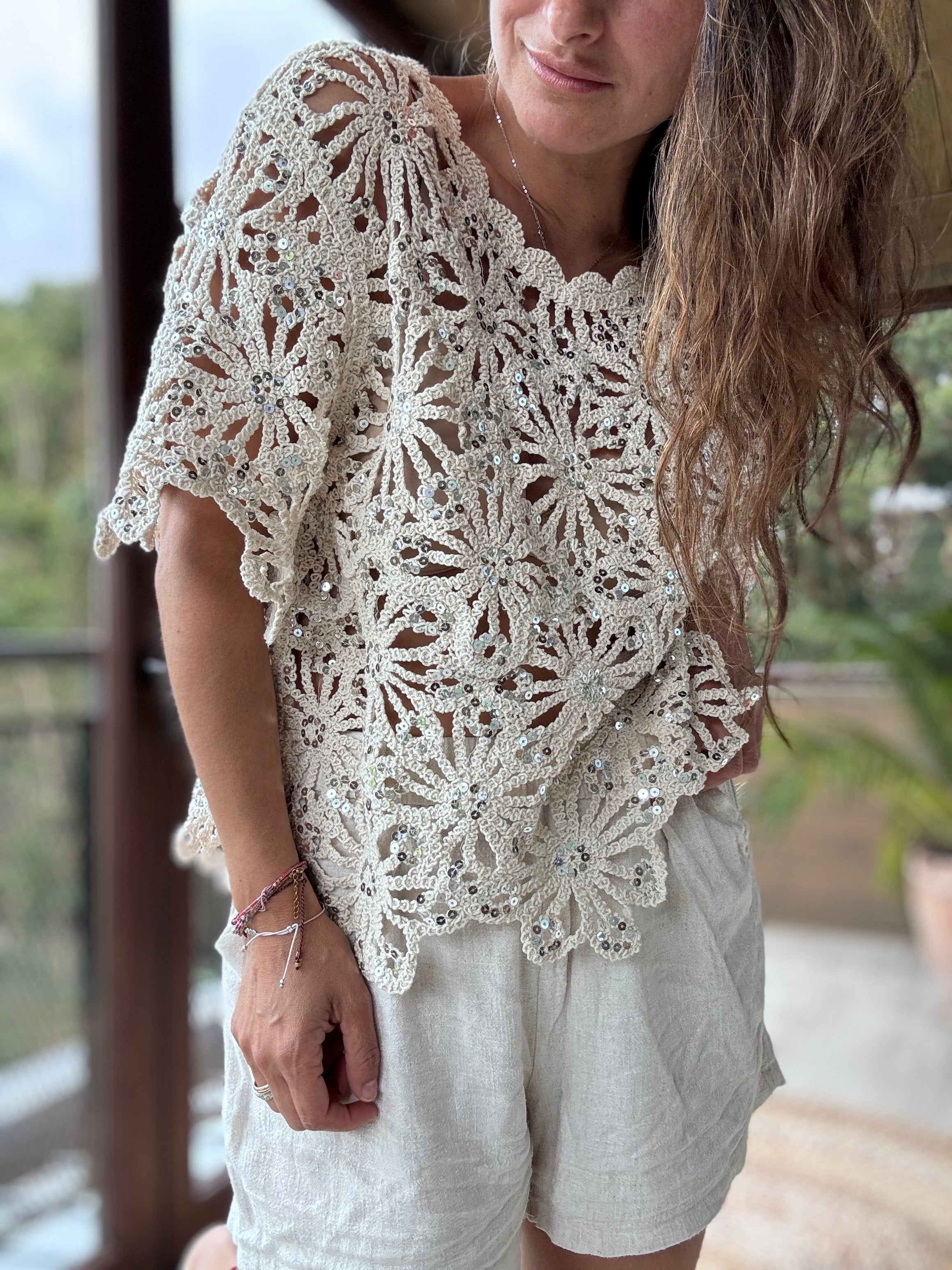 Polera hilo lentejuelas