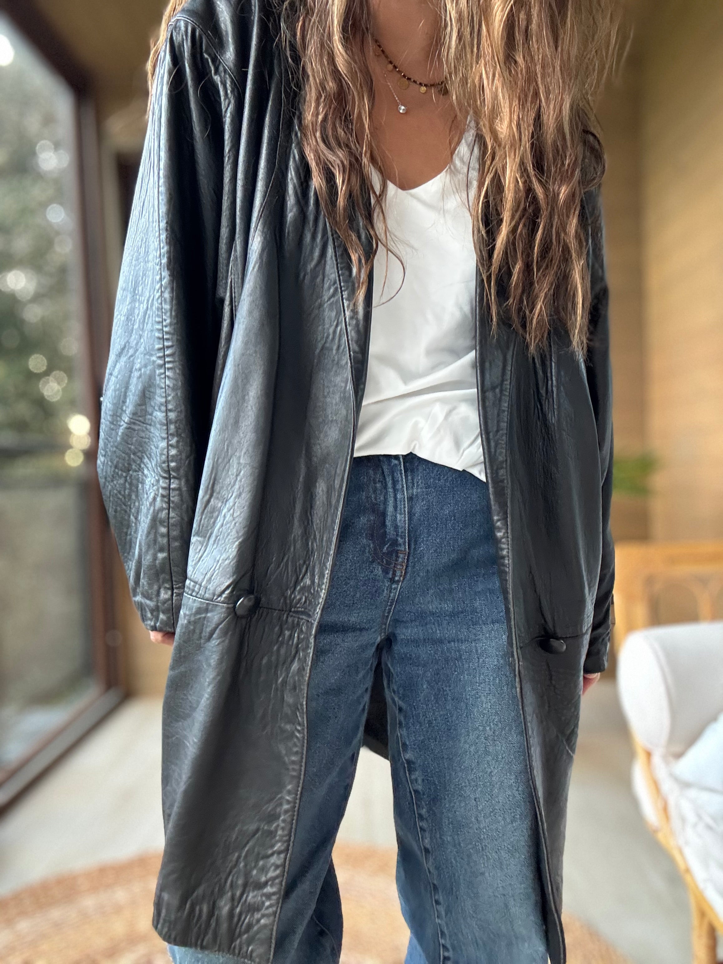 Chaqueta cuero legítimo 2
