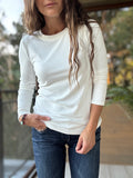 Polera básica algodón blanco
