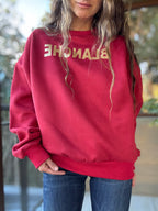 Polerón blanche rojo