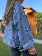 Chaqueta flor lentejuelas