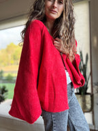 Capa lana rojo