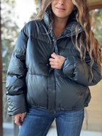 Parka impermeable negro