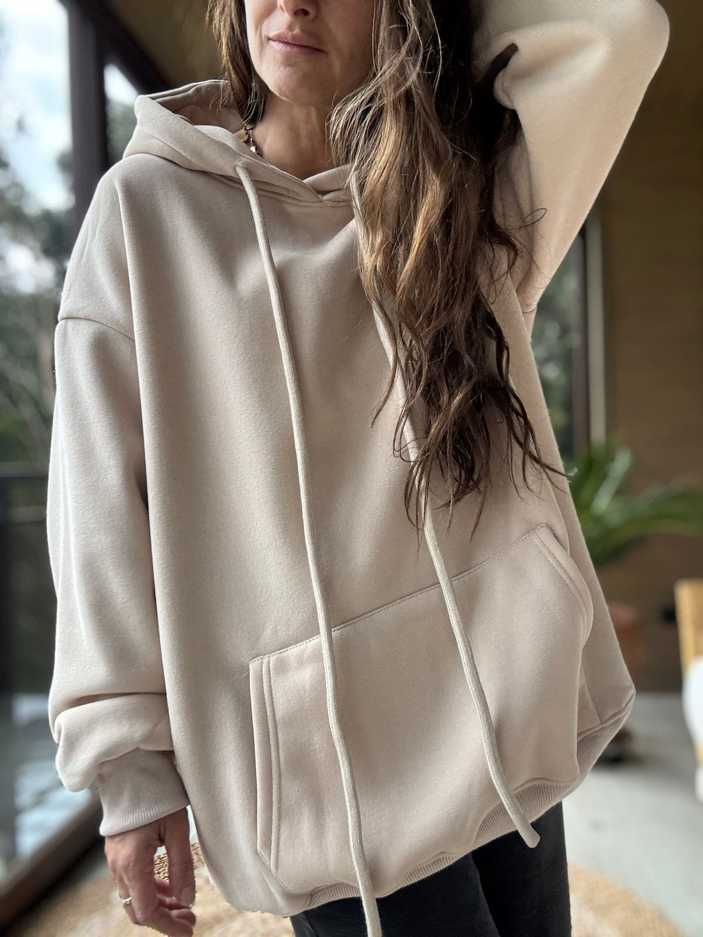 Poleron básico beige