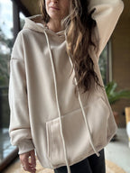 Poleron básico beige