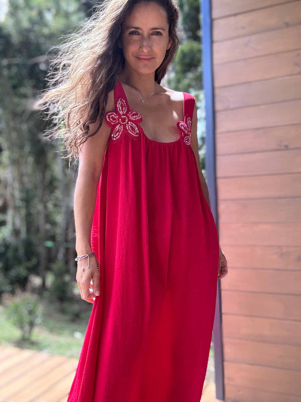 Vestido Flor rojo
