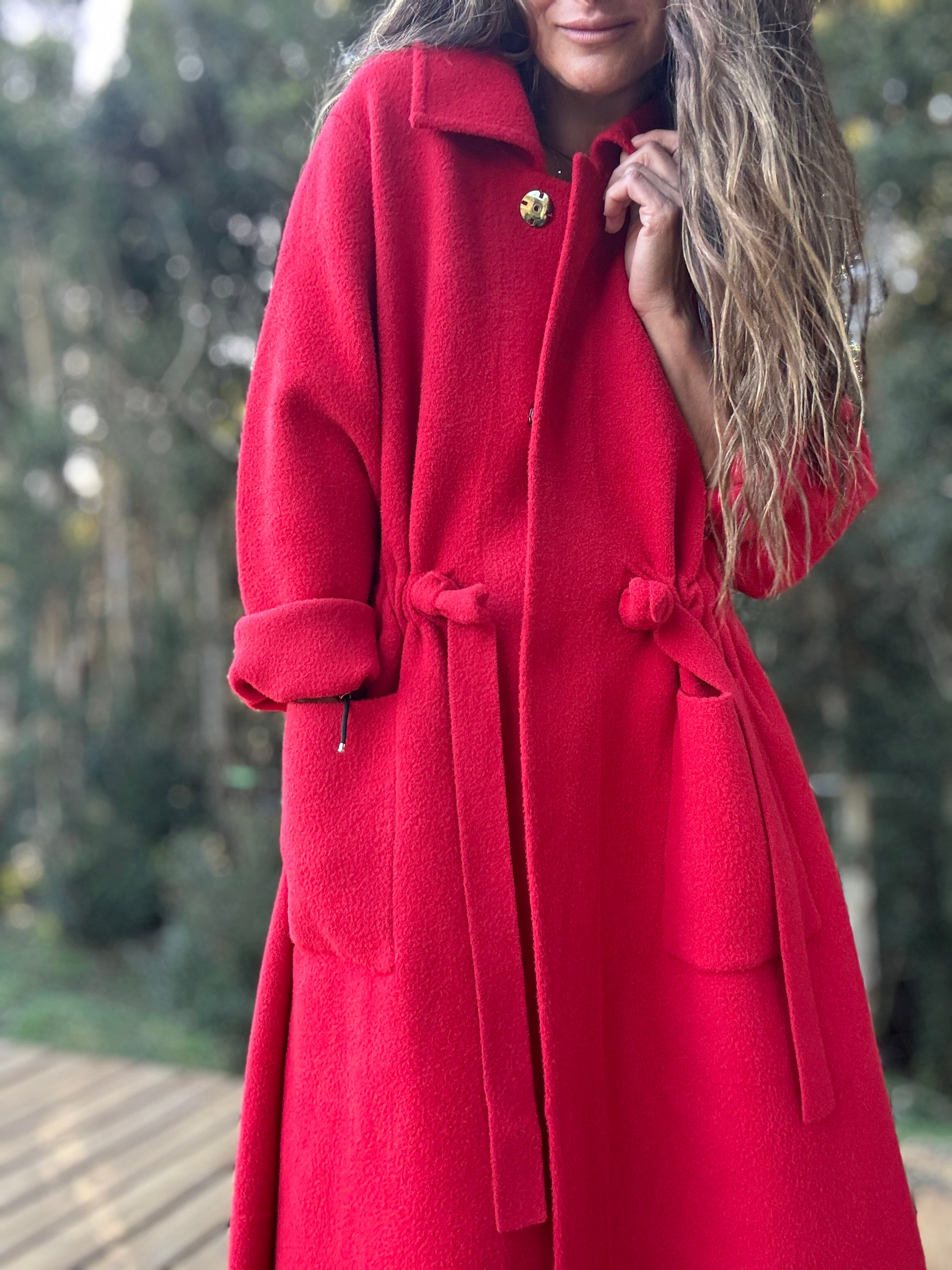 Abrigo Mery rojo
