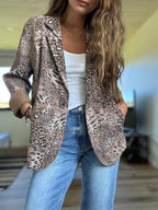Blazer animal print elasticado