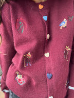 Chaleco botón corazón burdeo ♥️