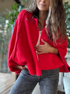 Capa lana rojo