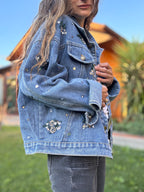 Chaqueta flor lentejuelas