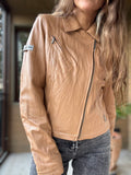 Chaqueta biker 100% cuero usada