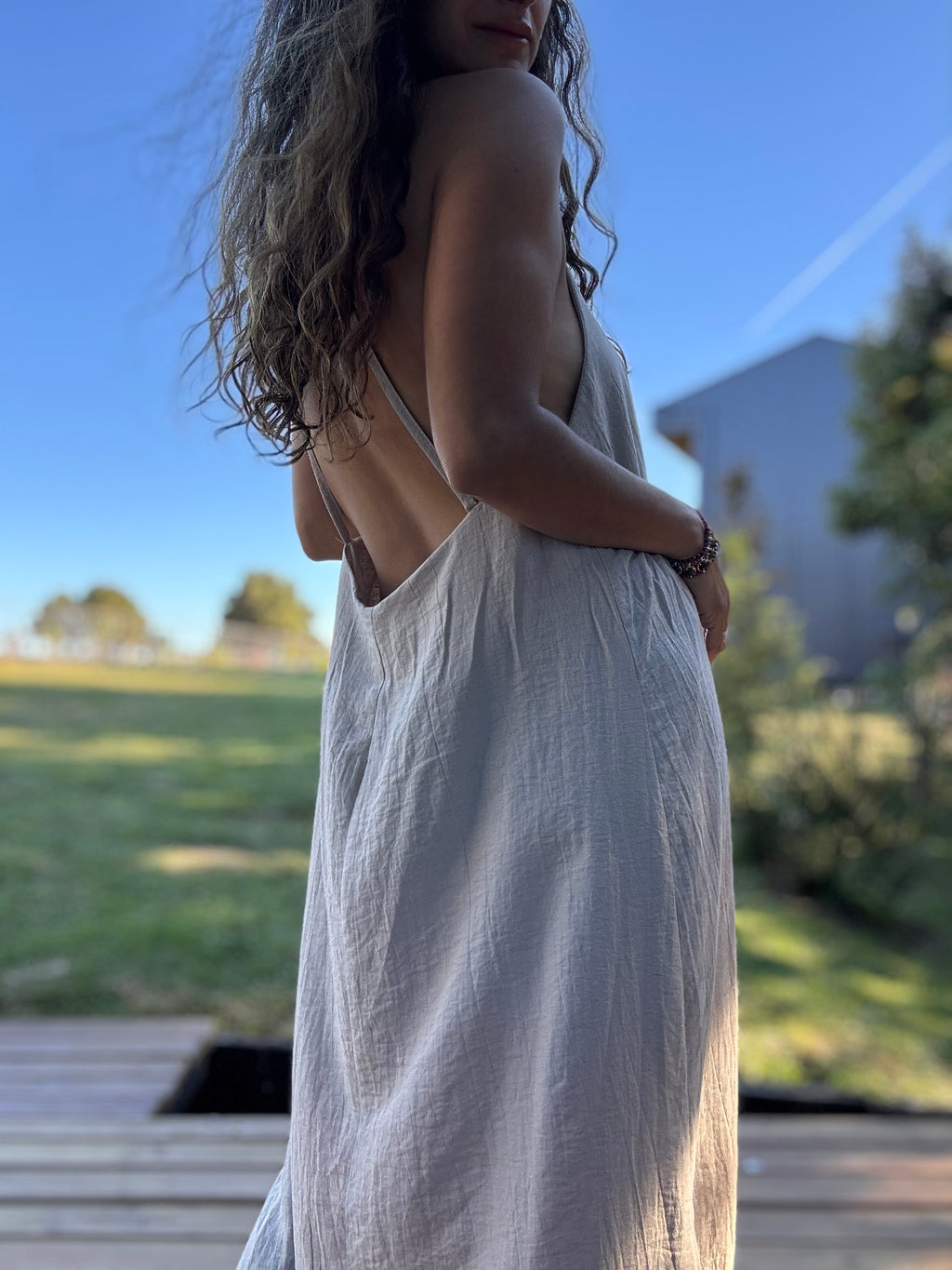 Vestido Clara color crudo