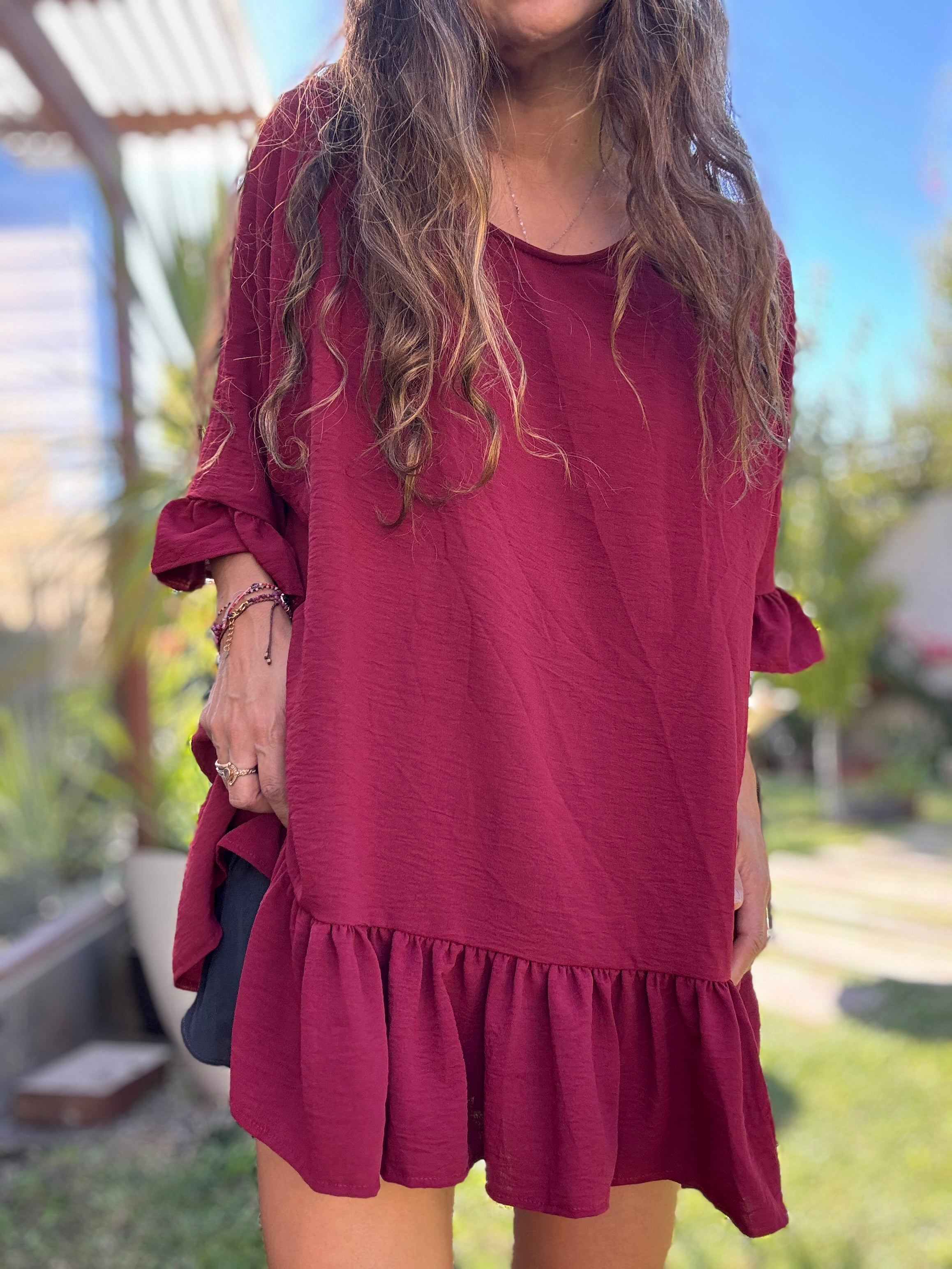 Blusón vino - Colección CYRA