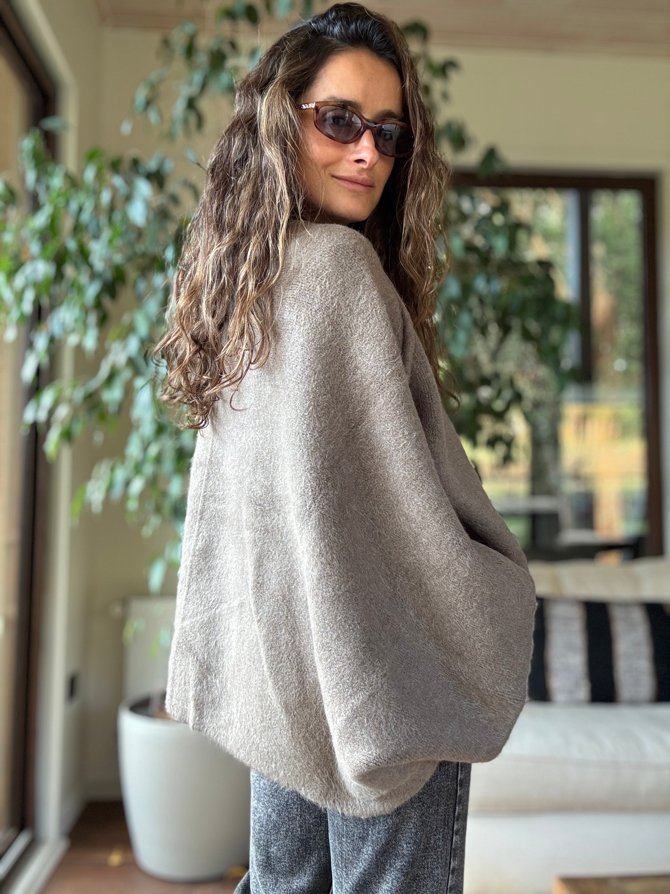Capa lana taupe
