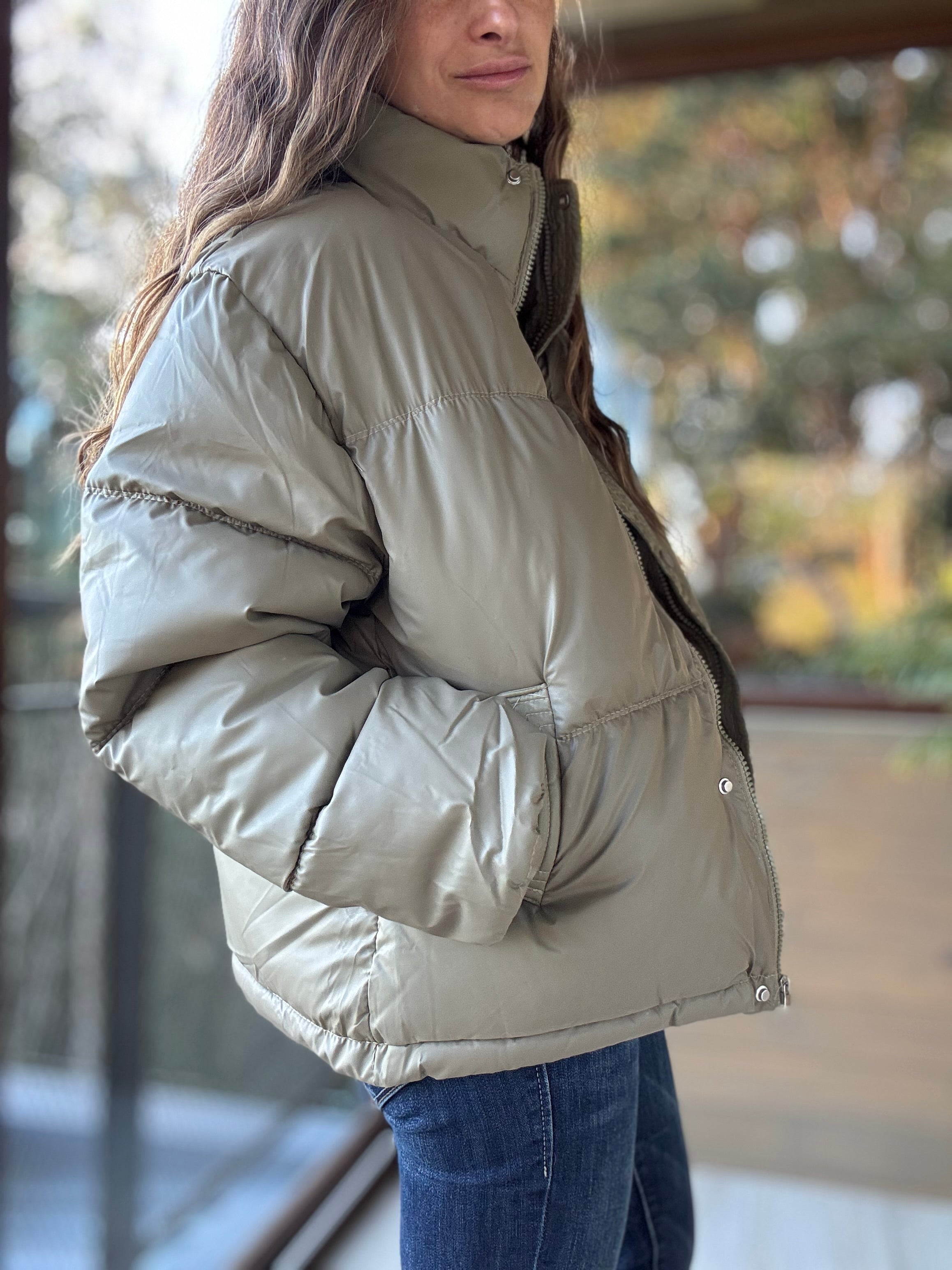 Parka impermeable verde