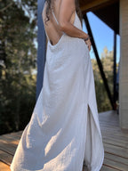 Vestido Clara color crudo