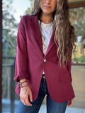 Blazer algodón vino