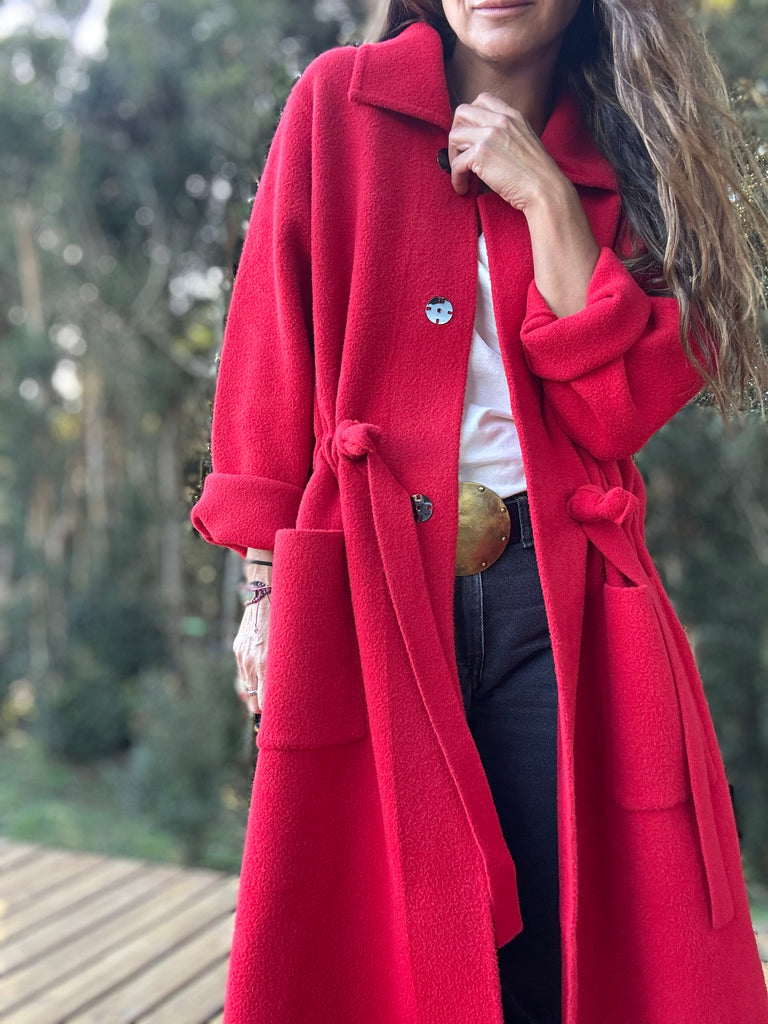 Abrigo Mery rojo