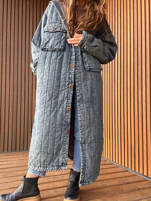 Abrigo jeans azul