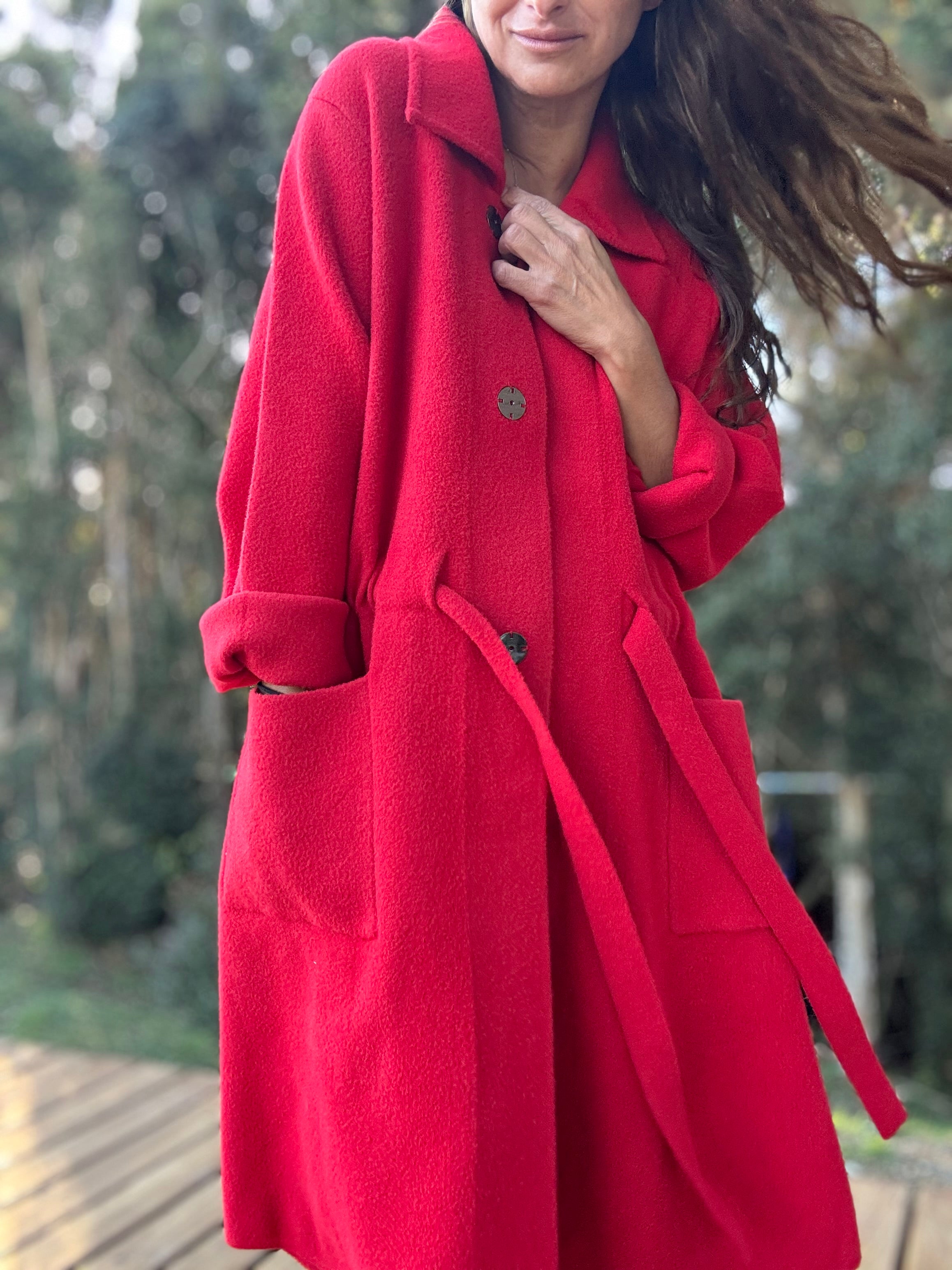 Abrigo Mery rojo