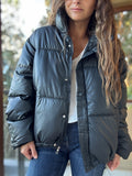 Parka impermeable negro