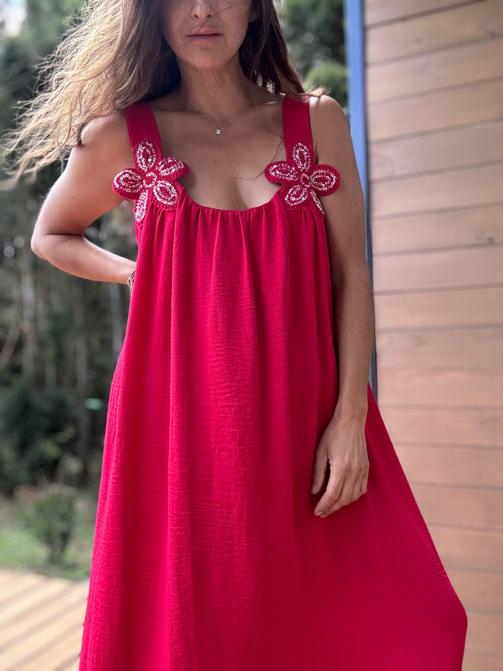 Vestido Flor rojo