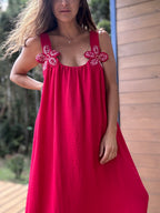 Vestido Flor rojo