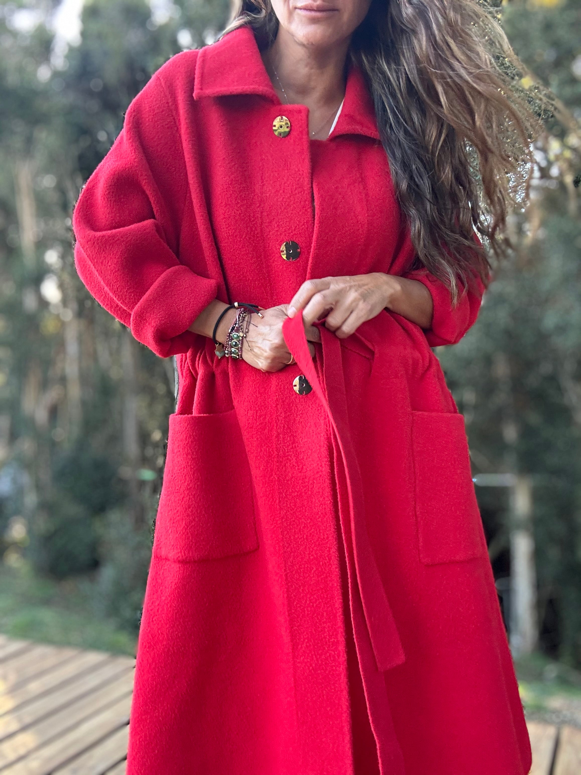 Abrigo Mery rojo