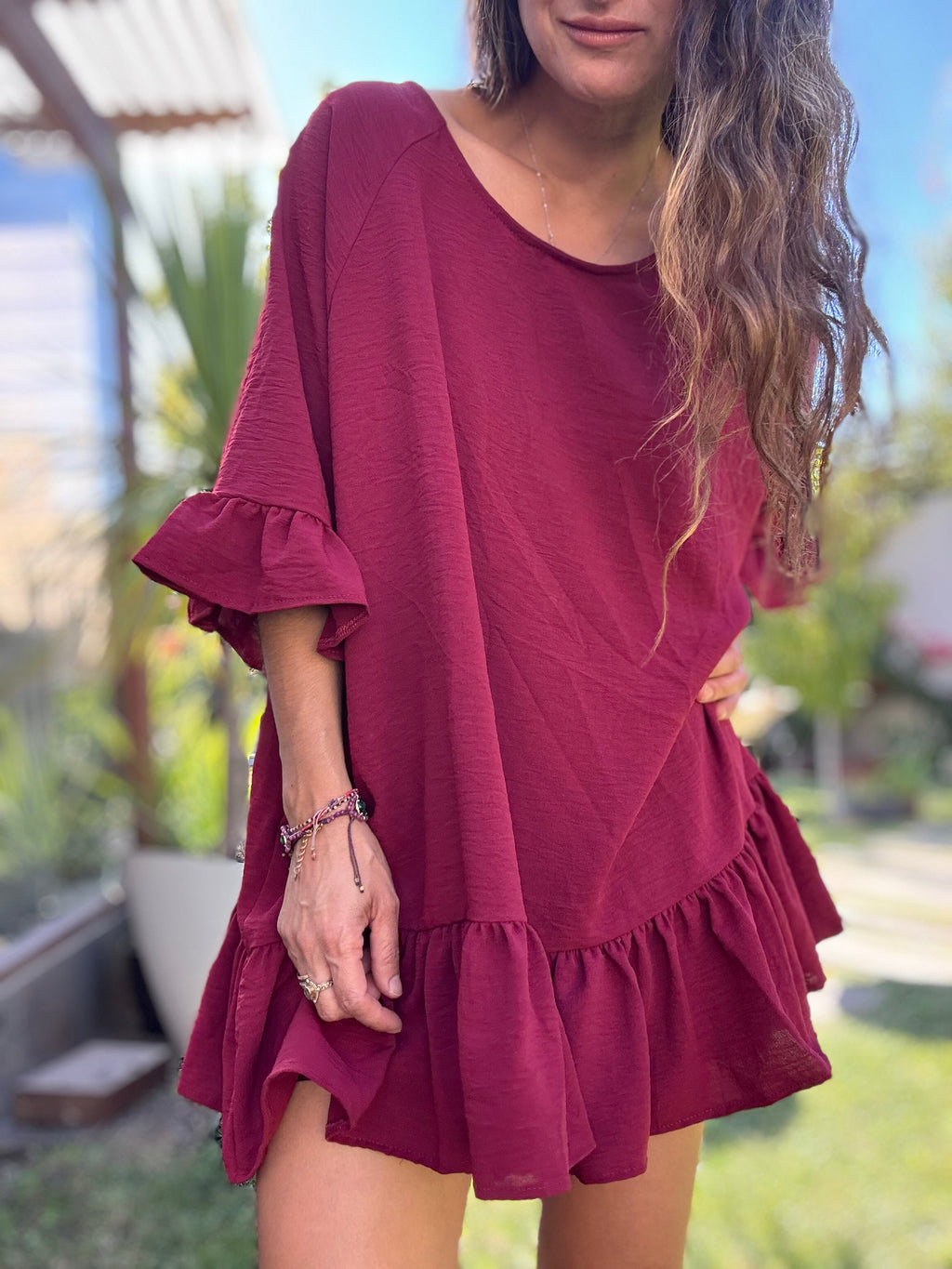 Blusón vino - Colección CYRA
