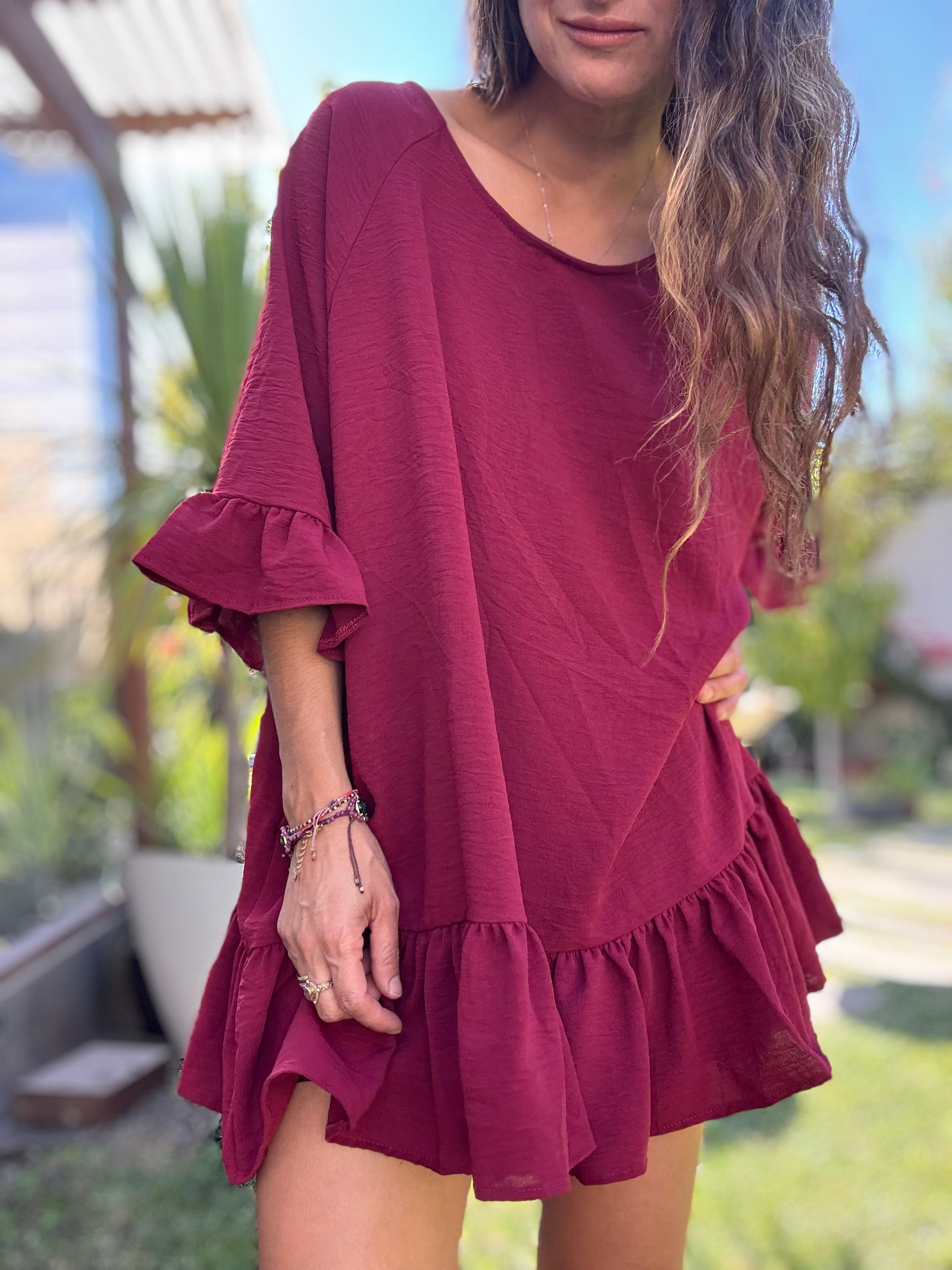 Blusón vino - Colección CYRA