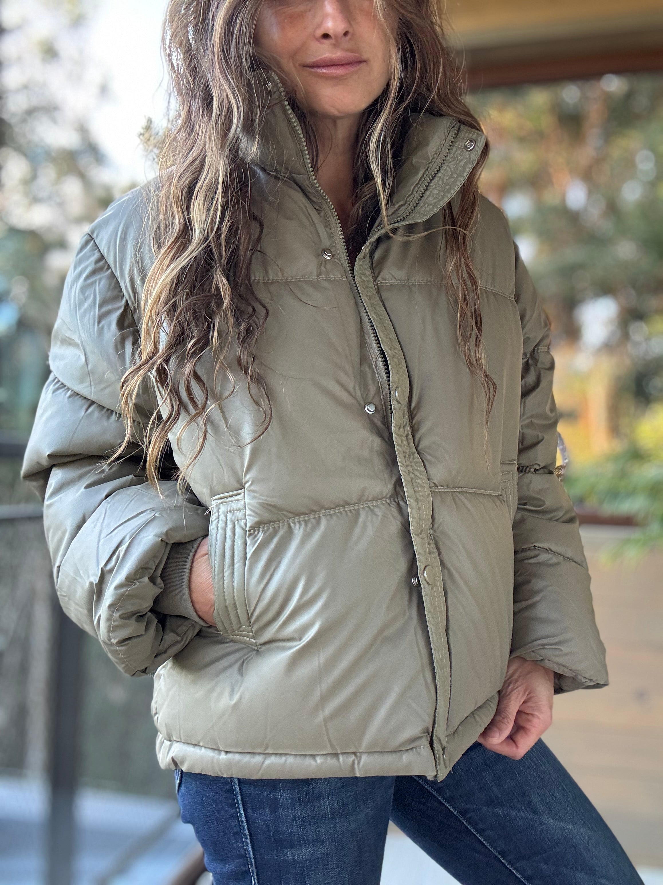 Parka impermeable verde