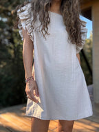 Vestido Elisa crudo - Exclusivo CYRA
