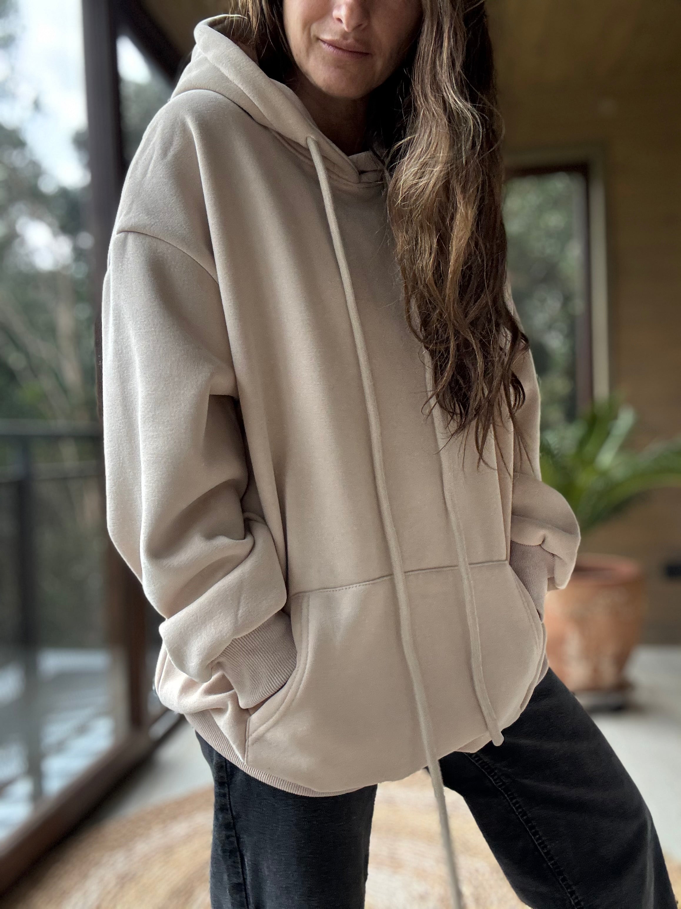 Poleron básico beige