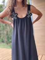 Vestido Flor negro
