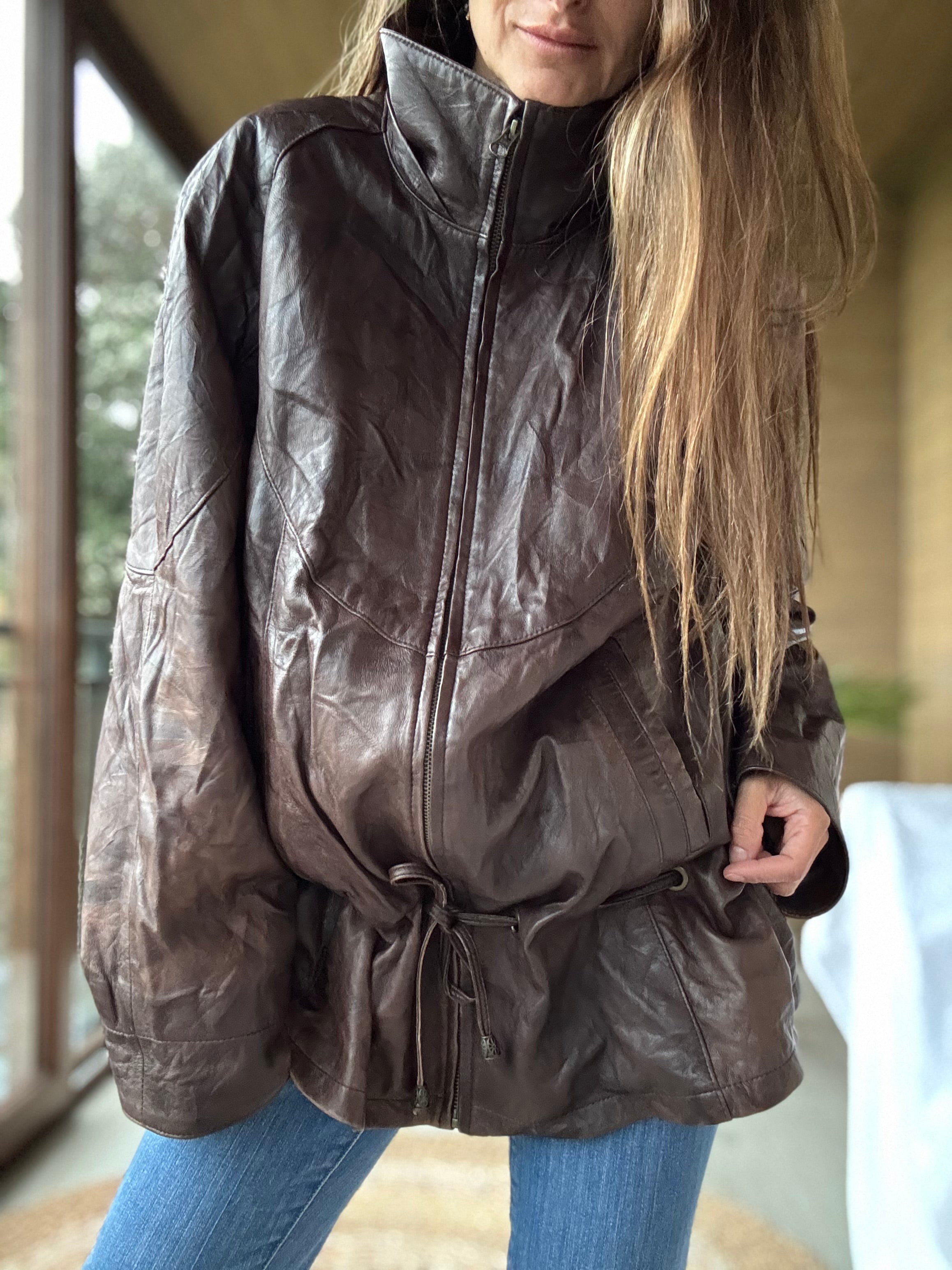 Chaqueta cuero legítimo 1