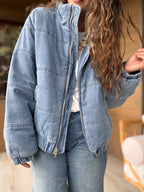 Chaqueta jeans acolchada