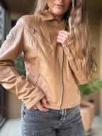 Chaqueta biker 100% cuero usada