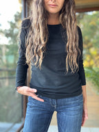 Polera básica algodón negro